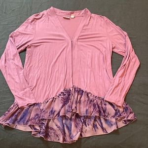 Logo by Lori Goldstein Lavender Cardigan Medium